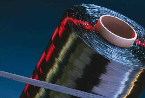 Carbon fibers on spool